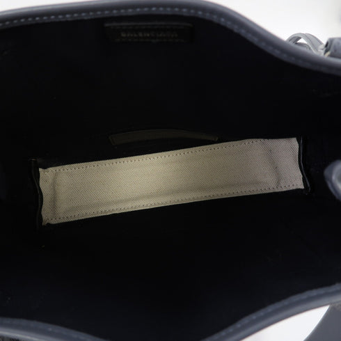 BALENCIAGA SHW Cabas Shoulder Tote Bag XS Canvas Grey/White