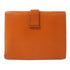 HERMES PHW Bearn Compact Wallet Chevre Leather Feu Orange