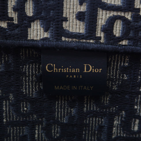 Christian Dior CD Book Tote Bag Canvas Blue