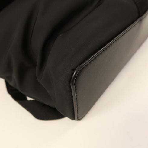 LOEWE SHW Backpack Rucksack Calfskin Leather Nylon Black