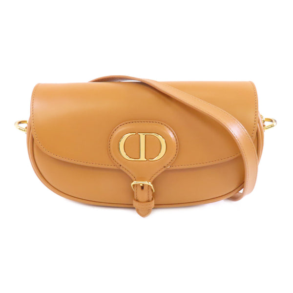 Christian Dior CD GHW Bobby East-West Shoulder Bag Calfskin Leather Brown