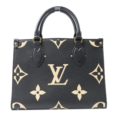 LOUIS VUITTON LV On The Go PM 2 Way Bag M45659 Monogram Empreinte Black/Beige