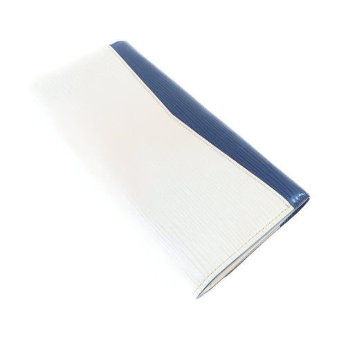 LOUIS VUITTON LV SHW Portefeuille Flore Wallet M60394 Epi Leather Blue White