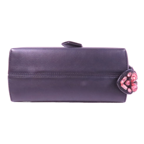 FENDI SHW By The Way Calf Shoulder Bag Calfskin Leather Black