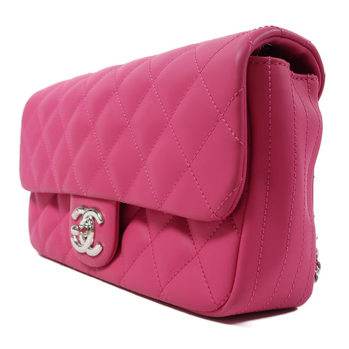 CHANEL Quilted CC SHW Chain Shoulder Bag PVC Pink