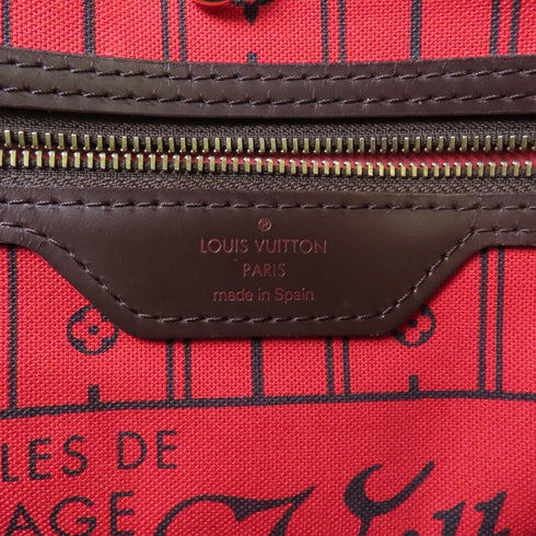 LOUIS VUITTON LV GHW Neverfull MM Tote Bag N51105 Damier Ebene Brown v1