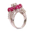 Fine Jewelry Ruby Diamond Ring US #6.5 18K White Gold