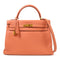HERMES PHW Kelly 32 2 Way Bag Togo Leather Rose Tea