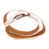 HERMES PHW Etriviere Bracelet Bangle Evercolor Leather White