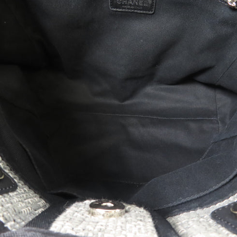 CHANEL CC SHW Deauville Shoulder Bag Canvas