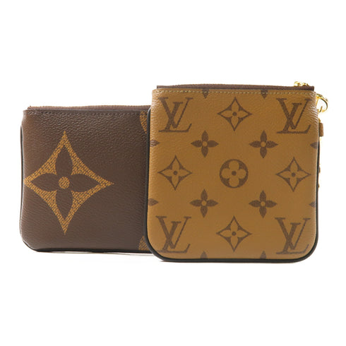 LOUIS VUITTON LV GHW Trio Pouch M68756 Monogram Brown