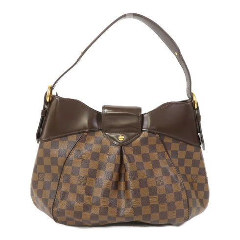 LOUIS VUITTON LV GHW Sistina PM Shoulder Bag N41542 Damier Ebene Brown v1