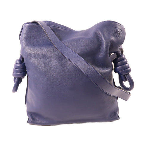 LOEWE SHW Flamenco Shoulder Bag Calfskin Leather Purple
