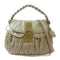 Miu Miu GHW 2 Way Shoulder Handbag Calfskin Leather Gray