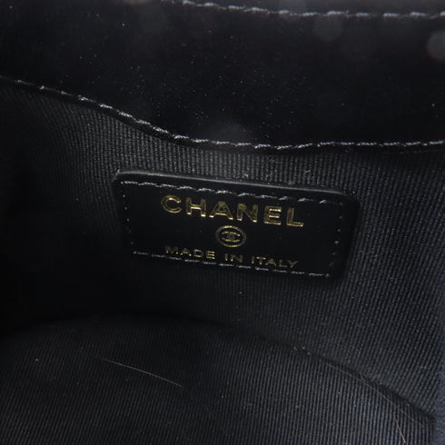 CHANEL Quilted CC GHW Chain Shoulder Bag AP3924 Lambskin Leather Black