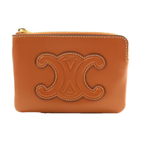 CELINE GHW Coin Bag Purse Calfskin Leather