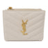 SAINT LAURENT YSL GHW Wallet 575879 Calfskin Leather White