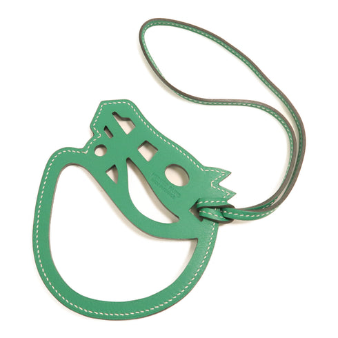 HERMES Paddock Cheval Charm Veau Swift Leather Green