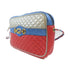 GUCCI GG GHW Quilted Shoulder Bag Crossbody Bag 541061 0U14K Leather Blue Red