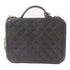 CHANEL CC GHW Filigree Vanity Case 2 Way Shoulder Handbag Calfskin Leather Black