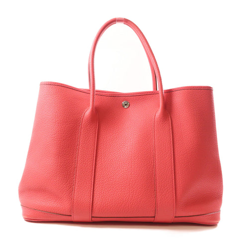 HERMES PHW Garden Party PM Handbag Tote Bag Negonda Leather