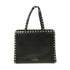 Valentino SHW 2 Way Shoulder Bag Handbag Calfskin Leather Black