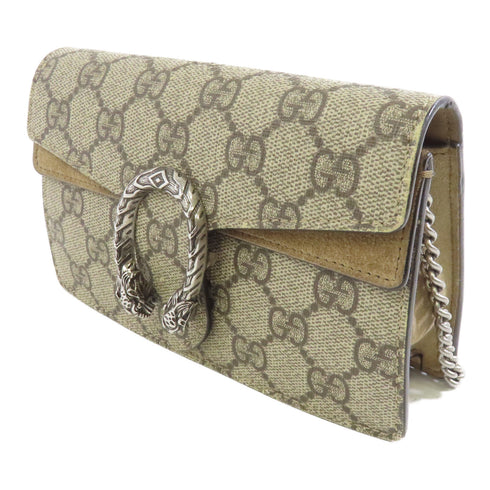 GUCCI GG SHW Dionysus GG Supreme Mini Chain Shoulder Bag 476432 Coated Canvas