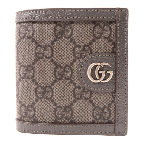 GUCCI GG SHW Ophidia Wallet 732016 Coated Canvas Leather Gray