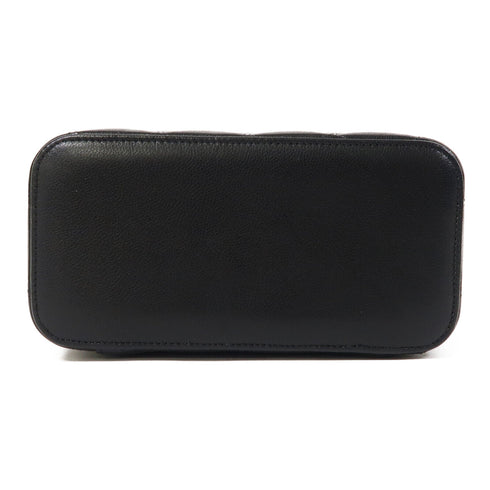 CHANEL Quilted CC Chain Shoulder Bag Lambskin Leather Black