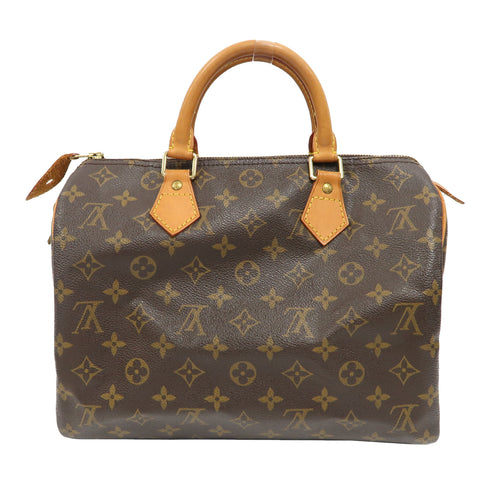 LOUIS VUITTON LV GHW Speedy 30 Handbag M41526 Monogram Brown v3