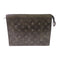 LOUIS VUITTON LV SHW Pochette Voyage MM Pouch M11764 Brushed Monogram Black