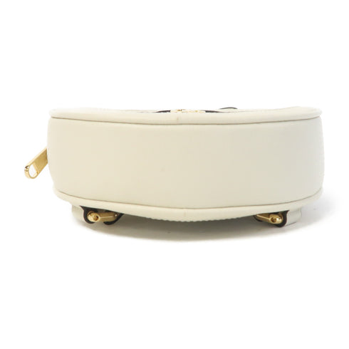GUCCI GG GHW Ophidia Mini Backpack Rucksack 598661 Calfskin Leather White