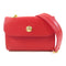 Chloe GHW Chain Shoulder Bag Calfskin Leather Red