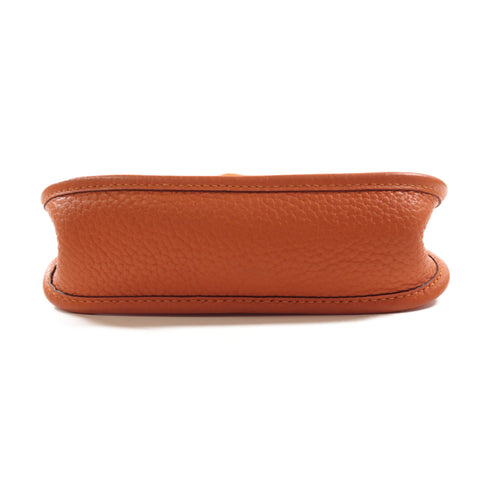 HERMES PHW Evelyne TPM Shoulder Bag Taurillon Clemence Leather 9J Feu Orange