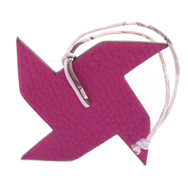 HERMES Petit H Charm Epsom Leather Orange Purple