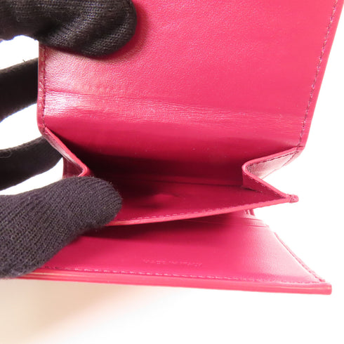 CELINE GHW Wallet Calfskin Leather Pink