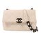CHANEL CC Matelasse Small Flap Chain Shoulder Bag AS2302 Calfskin Leather White