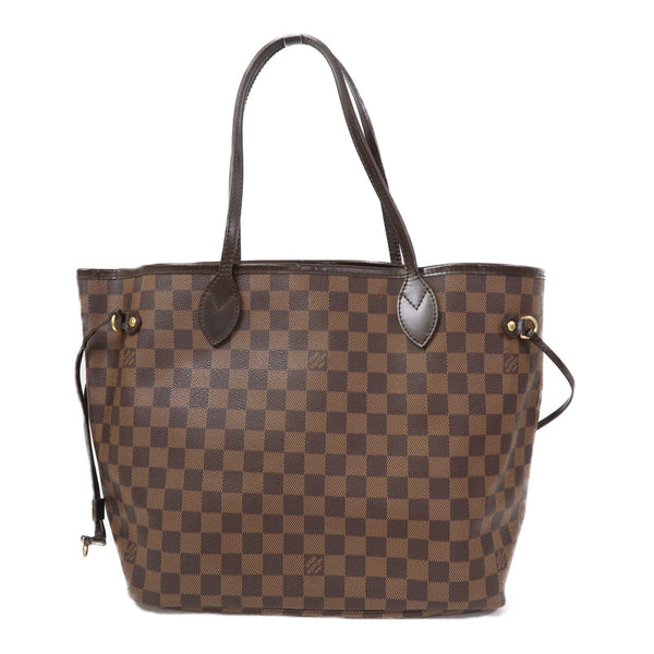 LOUIS VUITTON LV GHW Neverfull MM Handbag Tote Bag N51105 Damier Ebene Brown