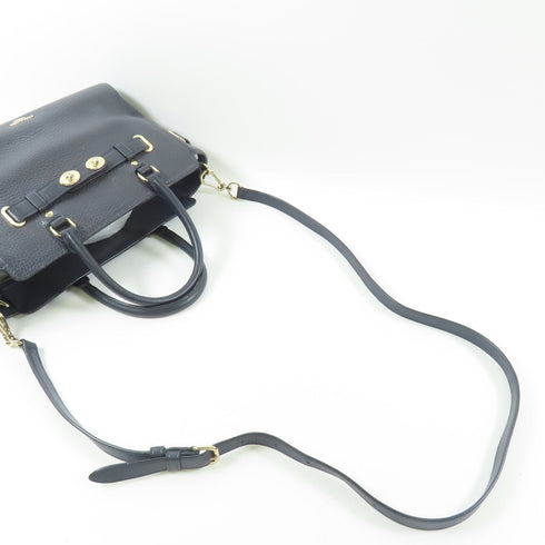 COACH SHW 2 Way Bag Calfskin Leather