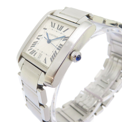 CARTIER Tank Francaise Automatic Watch 2302 Stainless Steel White v1