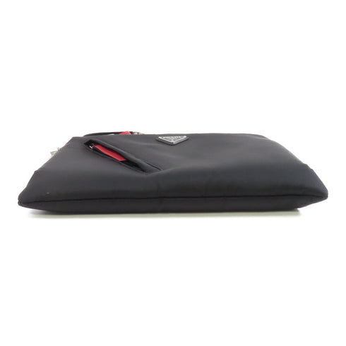 PRADA SHW Clutch Bag Pouch 1BF081 Nylon Black