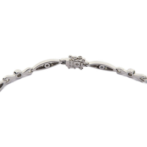 Fine Jewelry 0.97ct Diamond 10.2g Bracelet 18K White Gold