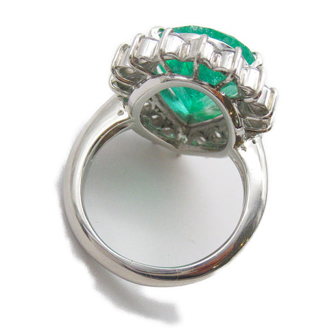 FINE JEWELRY 8.19ct Emerald 1.95ct Diamond Ring PT900 platinum US#7.25