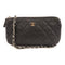 CHANEL Quilted CC SHW Chain Shoulder Bag Crossbody Calfskin Leather Black