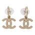CHANEL CC Earrings Accessories Metal Gold White