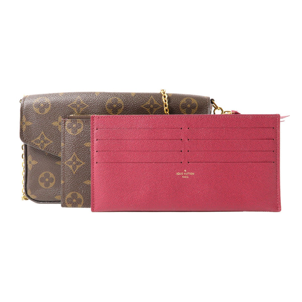 LOUIS VUITTON LV GHW Felicie Pochette Chain Shoulder Bag M61276 Monogram Brown v1