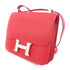 HERMES PHW Constance 24 Shoulder Bag Veau Epsom Leather Rouge Casaque Red