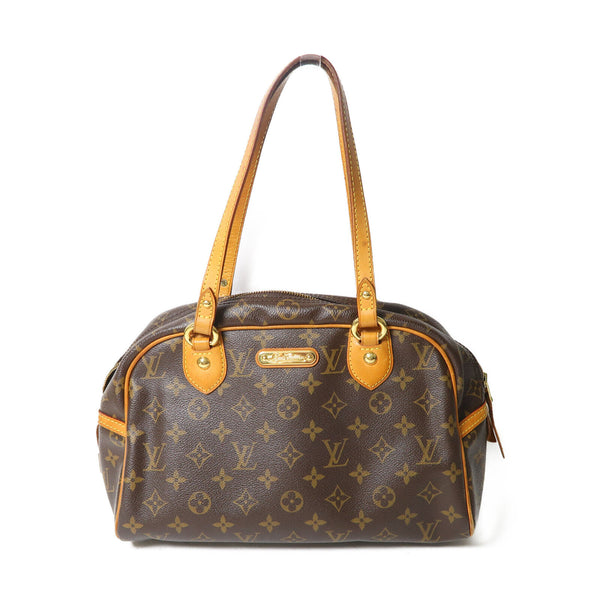LOUIS VUITTON LV GHW Montorgueil PM Shoulder Bag Monogram M95565 Brown v1