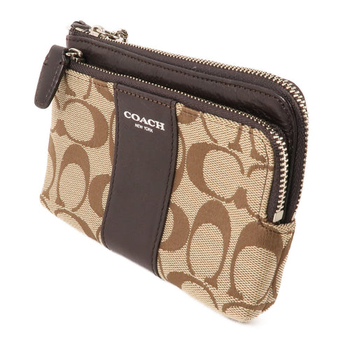 COACH SHW Pouch Canvas Brown