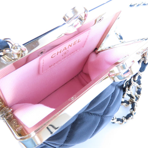 CHANEL Quilted CC GHW Chain Shoulder Bag AP2496 Lambskin Leather Black